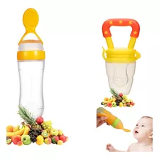 Chupón Alimentador Fruta Y Biberón Cuchara Para Papilla Bebe