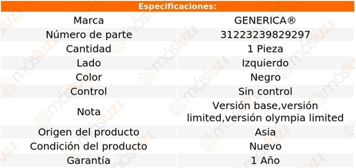 Espejo Izq S/control Buick Century 83/96 Generica Foto 2