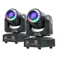 Kit 2 Mini Moving Head Spot 60w + Fita Led 8 Cores+ Desenhos 110/220v