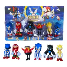 Kit Sonic Collection 5 Bonecos Coleção Brinquedo Articulado