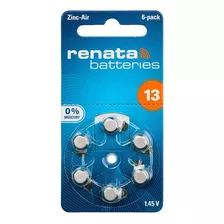 Pila Renata Zinc Air Za13 Botón - Pack De 18 Unidades