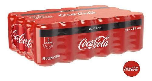 Coca Cola Sin Azúcar Lata 24 Unidades / 235 Ml