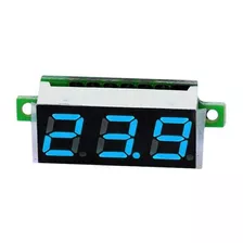 Mini Voltimetro Digital De Panel 0-100v Dc - Color Azul