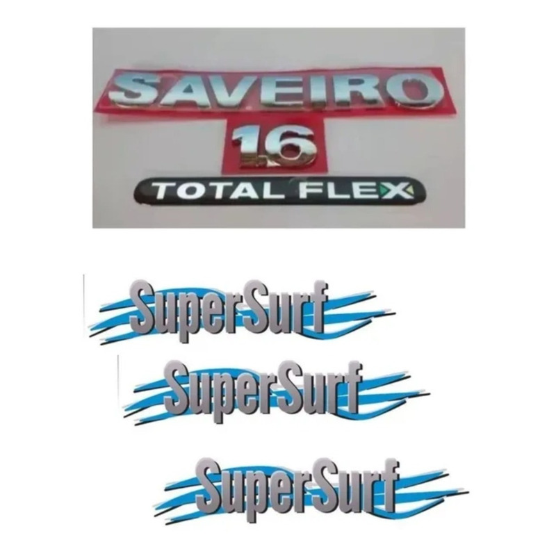 Adesivos Saveiro Super Surf + Emblema Traseiro Total Flex - Sportinox  Adesivos Automotivos