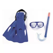 Kit Com Máscara Nadadeiras E Respirador Cores Sortidas