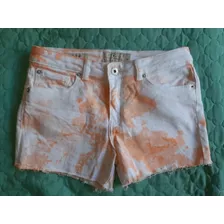 Short Naranja Con Blanco De Niña Lucky Brand Talla 14