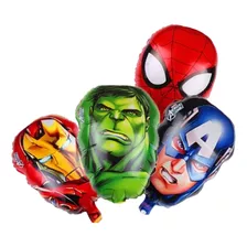 8 Unid Balão Metal Cabeça Hulk, Vingadores 45 Cm Com Varetas