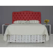 Cabeceira Dunas De Cama Box Casal 138 Cm Vermelho Ib