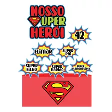 539 Arquivo Digital- Topo De Bolo Super Heroi Pai