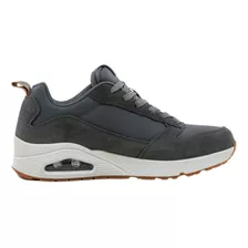 Zapatillas Skechers Streetwear Uno Stacre- Charcoal Leather