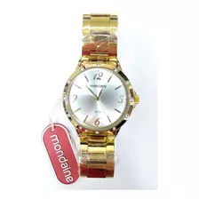 Relógio Mondaine Com Strass 83315lpmvde2k De Vltrlne Leia Cor Da Correia Dourado Cor Do Bisel Dourado Cor Do Fundo Prata