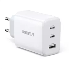 Ugreen Cargador Rápido Cd275 - 2 Tipo C Y 1 Tipo A - Multi