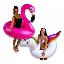 Boia Flamingo Unicornio Gigant Piscina Inflável 90cm Adulto