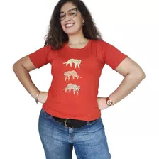 Blusa T-shirt Camiseta Feminina Estampada Moda Blogueira