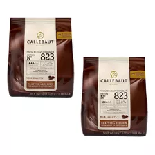 Kit 2 Un Chocolate Ao Leite 823 Callebaut 33,6% Gotas 400g