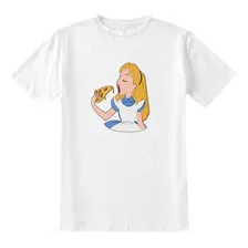 Camiseta Camisa Alice Comendo Pizza ° Tumblr Swag T-shirt 