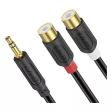 Cable De Audio En Y De 2 Rca Hembra A 3,5mm Macho | 1,8m