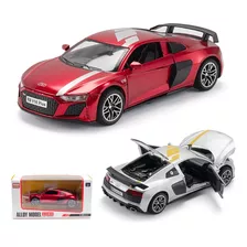 Audi R8 V10 Miniatura Metal Autos Con Luces Y Sonido 1/32