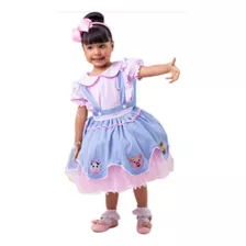 Vestido Infantil Fazendinha Vaquinha Luxo Junino