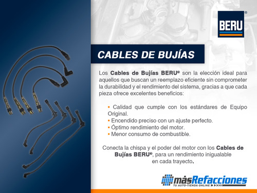 Cables Bujas Para Peugeot 405 L4 2.0l De 1997 A 1999 Beru Foto 4