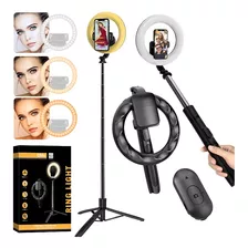 Aro Luz Led Axnen Con Tripie Portatil Remoto Selfies Stick