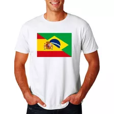 Camiseta Adulto Infantil Bandeira Brasil E Espanha Futebol