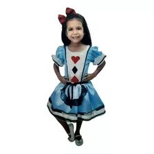 Fantasia Infantil Alice No Pais Das Maravilhas Luxo