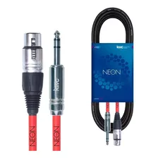 Cable Patcheo Kwc Neon Canon Hembra A Plug Stereo 3 Metros