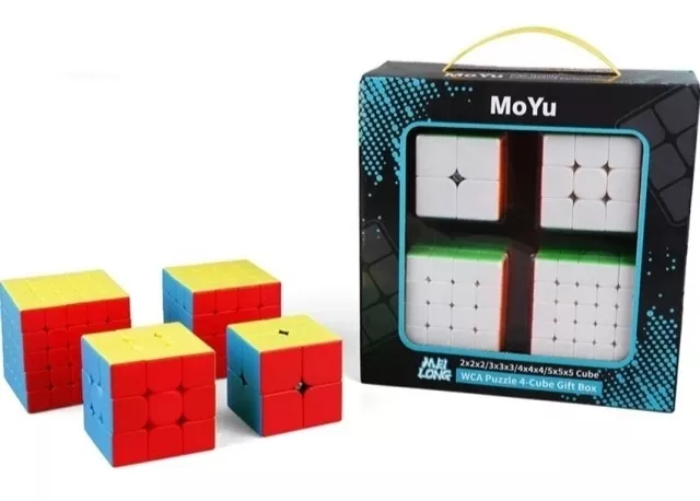 Set De 4 Cubos Mágicos Rubiks Moyu  2x2 3x3 4x4 5x5