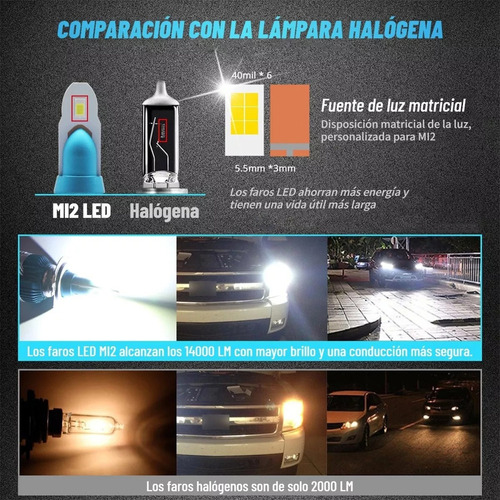 Kit Faros Auto Led 16000lm Csp Para Pontiac Luz Alta Y Baja Foto 3