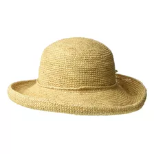 Scala Sombrero De Rafia De Ganchillo Para Mujer, Natural, 57