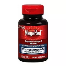 Megared Ultra Concentración 750mg Omega-3 Aceite De Krill C