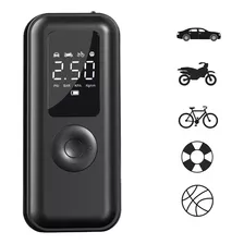 Compresor De Aire Mini Portátil Recargable Carro Moto Bici Color Negro Fase Eléctrica Monofásica 12v/220v