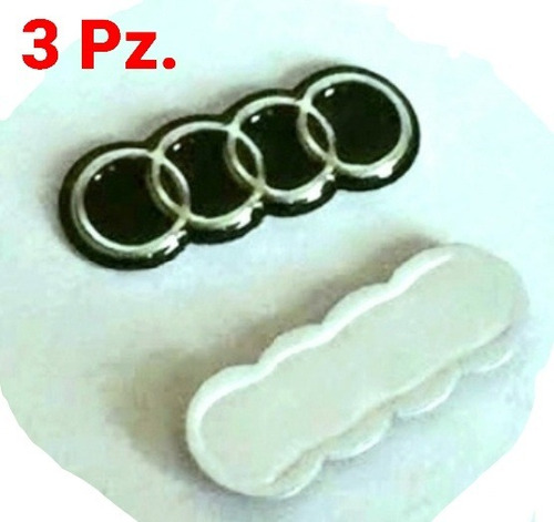 3 Emblema Audi Logo Adherible P/ Llave Carcasa Control Remot Foto 2