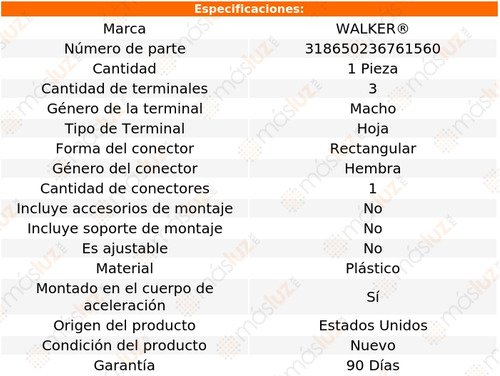 Sensor Posc Tps Para Alfa Romeo 164 V6 3.0l 1993/1995 Walker Foto 6