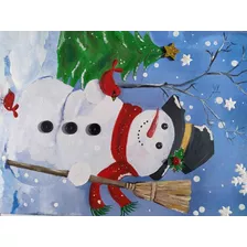 Cuadros Navideños Pintura Acrílica. 40cm X 60cm. Navidad