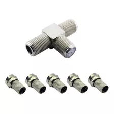 Conector Coaxial Tipo T + Conectores Rg6