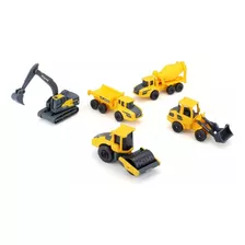 Maquinas Construccion Volvo Set X 5 Pzas Metal Original