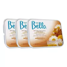 Cera Quente Em Barra Depil Bella 1kg - Camomila 03 Unidades