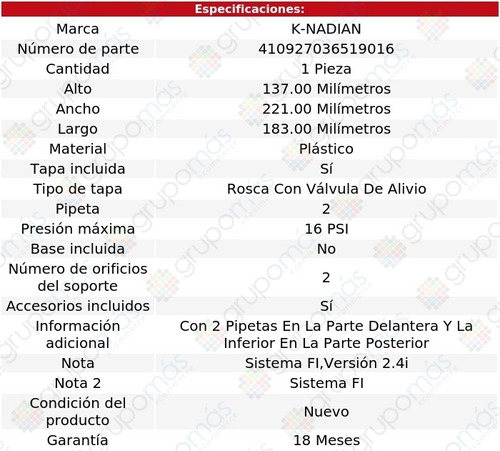 Deposito Anticongelante Volvo V50 L5 2.4l 05 Al 10 K-nadian Foto 3