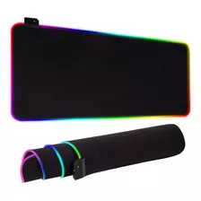 Gaming Mousepad Xl Led Rgb Resistente Al Agua Linkpal Negro