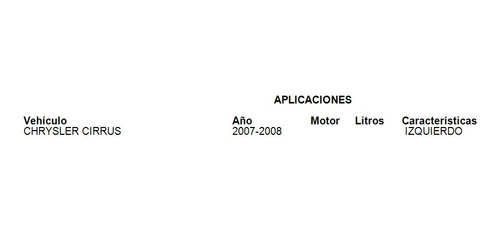 Salpicadera Izquierda Chrysler Sebring 2007 2008 2009 2010 Foto 2