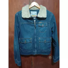 Campera Mujer De Jean Con Corderito Wrangler, Usada. 