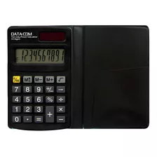 Calculadora Bolsillo 10 Digitos Negro Pila Y Solar Datacom