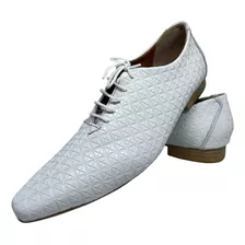 Sapato Masculino Italiano Em Couro Branco Di Paolo D627