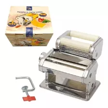 Maquina Ravioli Agnoline Em Inox Cilindro Manual Manivela Cor Prateado