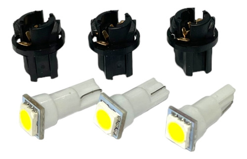 3x Base Mini T5 + 3x Foco Mini Pellizco T5 Led 12v 1w Blanco Foto 2