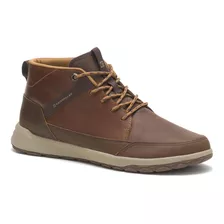 Zapatilla Hombre Quest Mid Café Cuero Cat