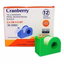 Cranberry Tela Adhesiva Papel Microporosa 2,5cm X 9mt 12unid