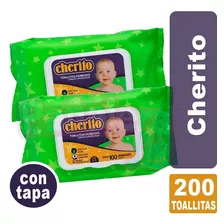 Pack Cherito Toallas Húmedas Con Tapa X 200